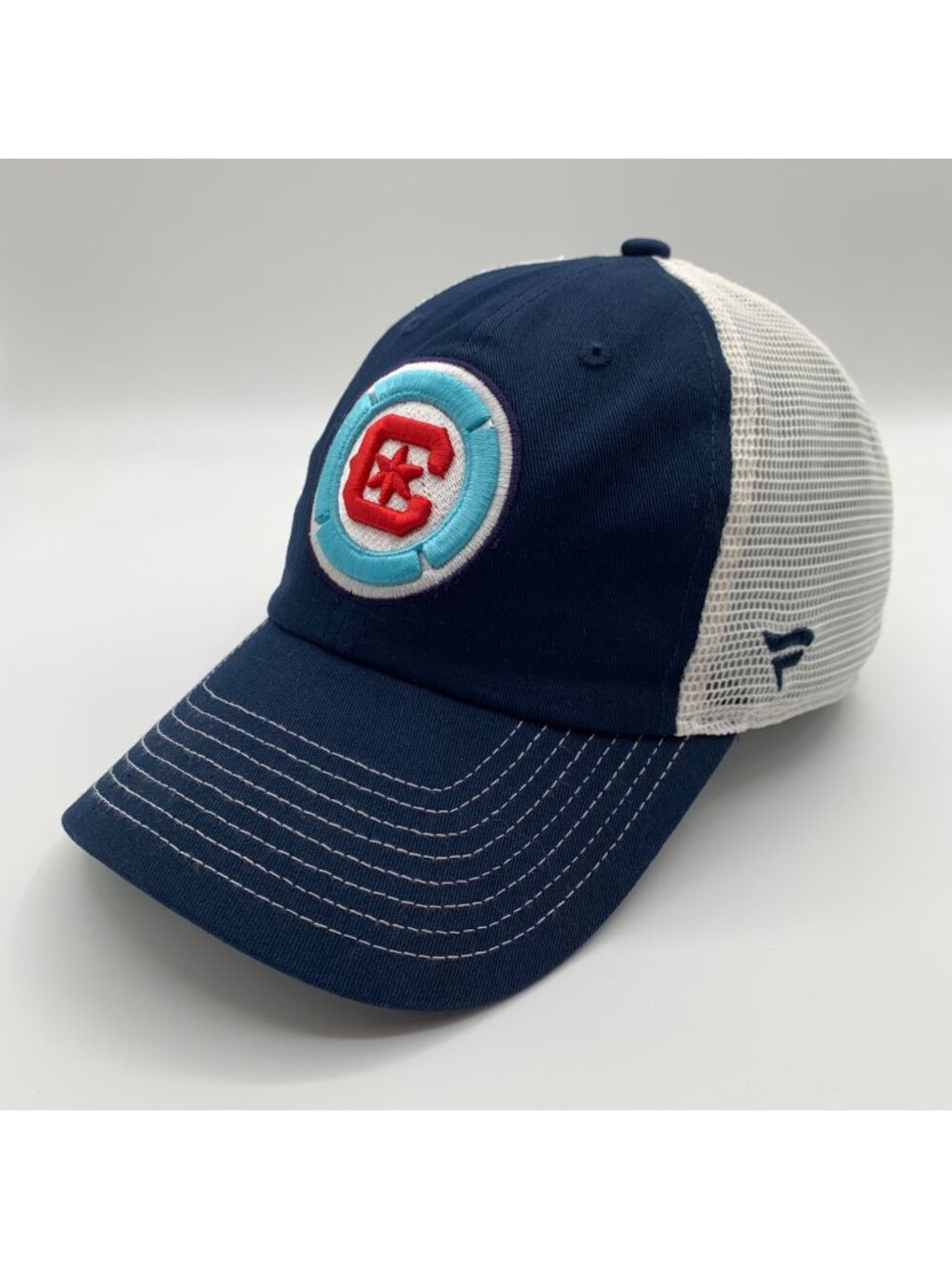Chicago Fire MLS Navy Blue White Fanatics Relaxed Fit Snapback Trucker Hat